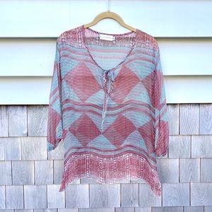 4 Love And Liberty Silk Chiffon Blouse